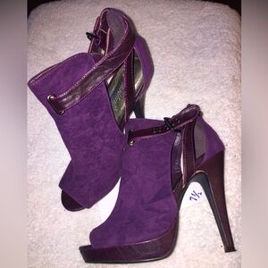 High Heel Sandal in Eggplant